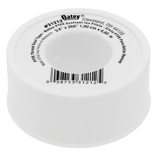 3/4" x 260" PTFE White Thread Seal Tape