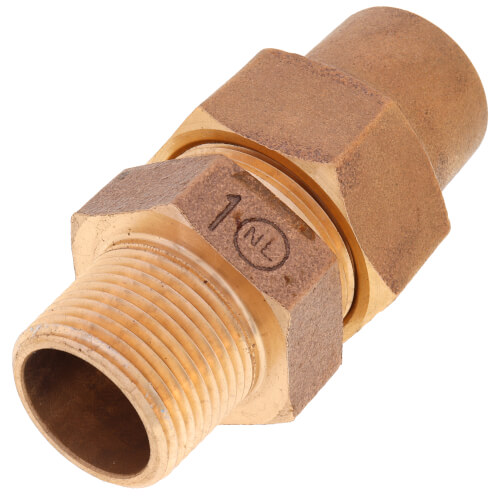 1" Flare x MNPT Coupling - T-4100NL (No Lead Bronze)