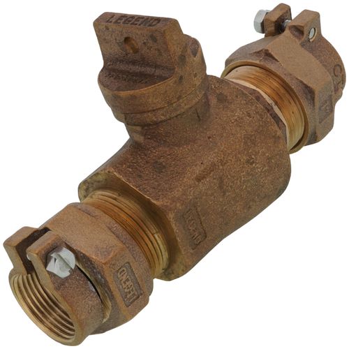 1" Pack Joint (CTS) x Pack Joint (CTS) Curb Stop - T-5300NL (No Lead Bronze)