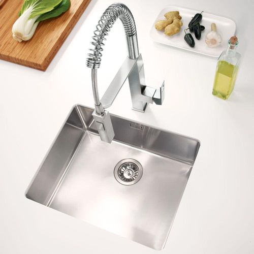 Eurocube Single-Handle Semi-Pro Dual Spray Kitchen Faucet 1.75 Gpm (Supersteel), 31401DC0 3 Eurocube Single-Handle Semi-Pro Dual Spray Kitchen Faucet 1.75 Gpm (Supersteel), 31401DC0