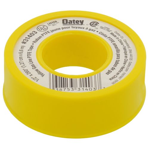 1/2" x 260" PTFE Yellow Thread Seal Tape Dispenser Pack