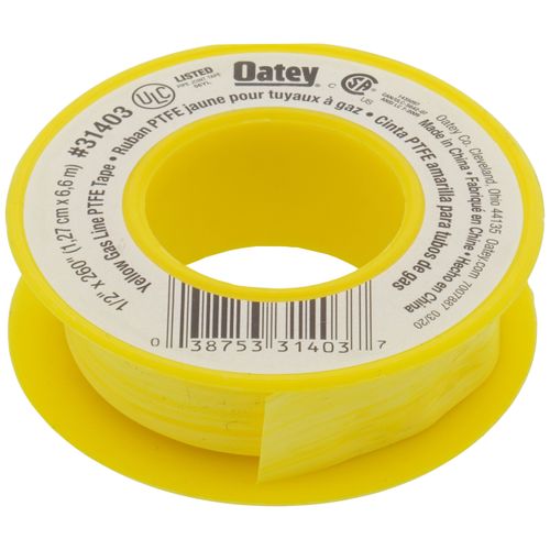 1/2" x 260" PTFE Yellow Thread Seal Tape Dispenser Pack