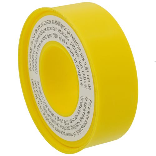 1/2" x 260" PTFE Yellow Thread Seal Tape Dispenser Pack