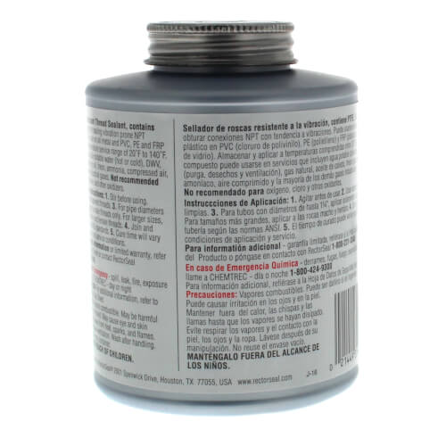 RectorSeal Tru-Blu Pipe Thread Sealant w/ Brush Top (16 oz.)