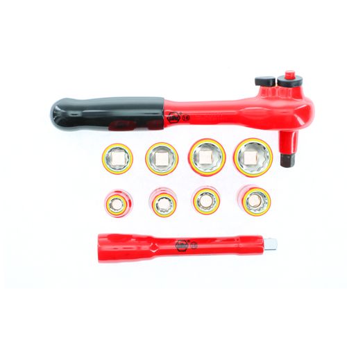 10-Piece Insulated Socket & Ratchet Set 3/8" Drive - SAE 2 10-Piece Insulated Socket & Ratchet Set 3/8" Drive - SAE