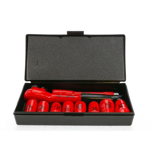 10-Piece Insulated Socket & Ratchet Set 3/8" Drive - SAE 3 10-Piece Insulated Socket & Ratchet Set 3/8" Drive - SAE