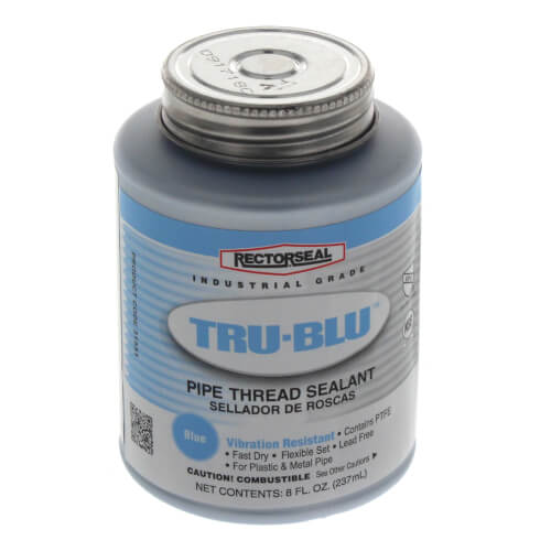 RectorSeal Tru-Blu Pipe Thread Sealant w/ Brush Top (8 oz.)