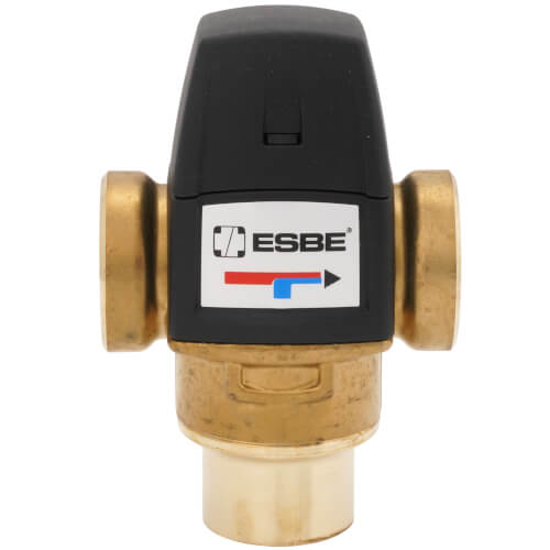 1" VTA Series 3-Way Thermostatic Mixing Valve, 95 to 140Â°F, Lead Free (Threaded)