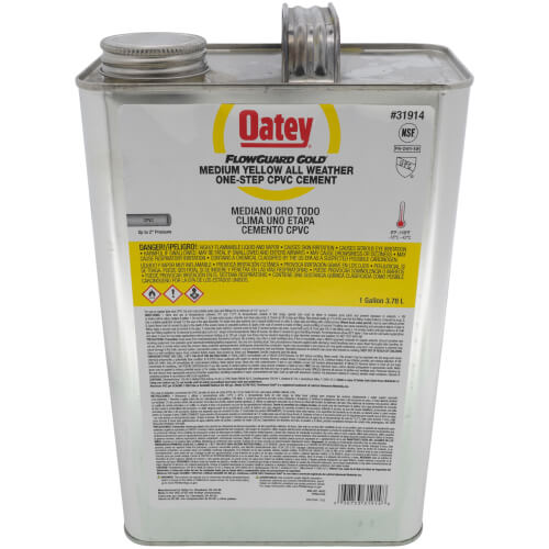 CPVC All Weather FlowGuard Gold 1-Step Yellow Cement (1 Gallon) 2 CPVC All Weather FlowGuard Gold 1-Step Yellow Cement (1 Gallon)