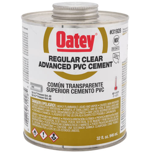 32 oz. Regular Clear Advanced PVC Cement (Clear)
