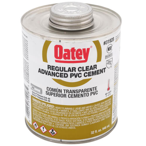 32 oz. Regular Clear Advanced PVC Cement (Clear)
