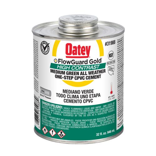 CPVC All Weather FlowGuard High Contrast 1-Step Medium Green Cement (32 oz.)