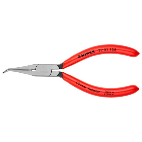 5-1/4" Relay Adjusting Angled Pliers, Flat Tips, 40-Degree Angle