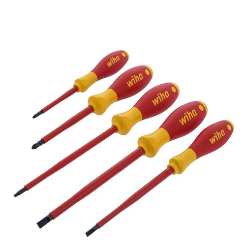 5-Piece Insulated SoftFinish Slotted/Phillips/Square Screwdriver Set