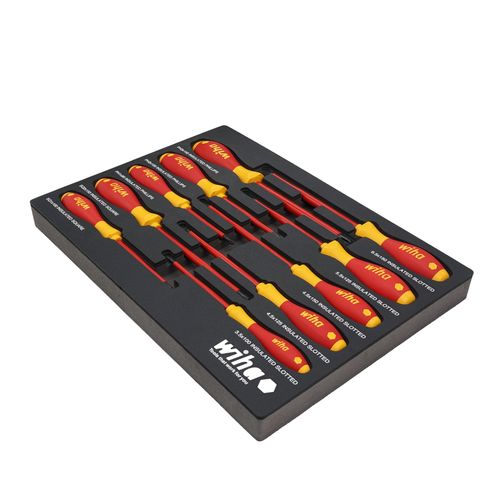 10-Piece Insulated SoftFinish Cushion Grip Screwdriver Tray Set