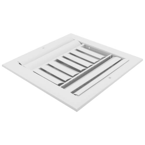 12" x 6" (Wall Opening Size) Three-Way Aluminum Sidewall/Ceiling Register AL (A613MS Series)
