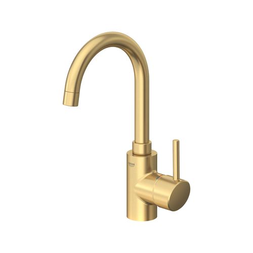Concetto Single Hole Single-Handle L-Size Bathroom Faucet, 1.2 GPM (Brushed Cool Sunrise)