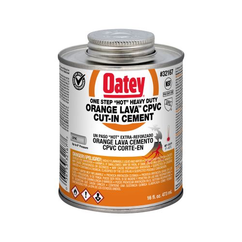 CPVC Orange Lava Hot Cut-In Cement (16 oz.)