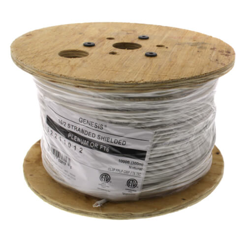 1000 ft - 16/2 Stranded Shielded (OAS) CMP/CL2P (Plenum) Honeywell Genesis Cable