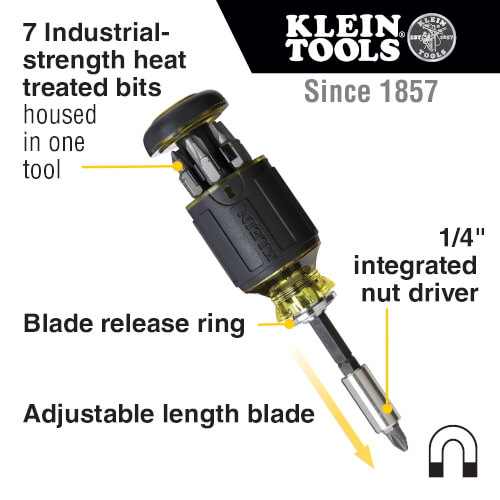 8-in-1 Multi-Bit Adjustable Length Stubby Screwdriver 2 8-in-1 Multi-Bit Adjustable Length Stubby Screwdriver