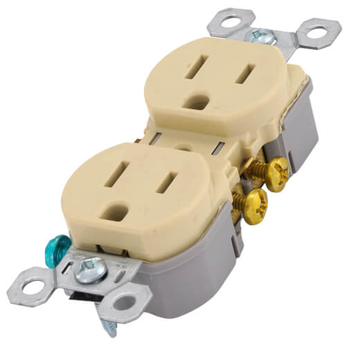 Duplex Receptacle - Ivory (15A, 125V)