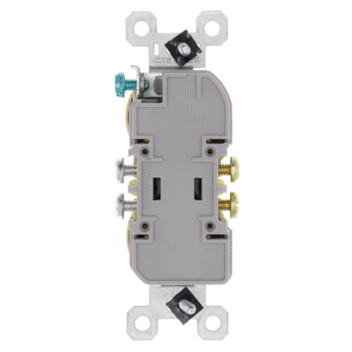 Tamper-Resistant Duplex Receptacle, NEMA 5-15R - Ivory (15A, 125V)
