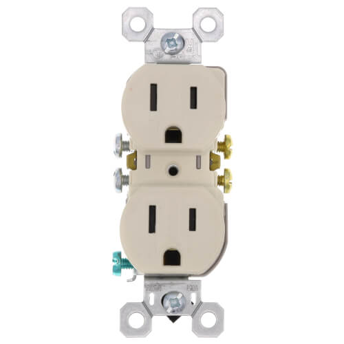 Tamper-Resistant Duplex Receptacle, NEMA 5-15R - Light Almond (15A, 125V)