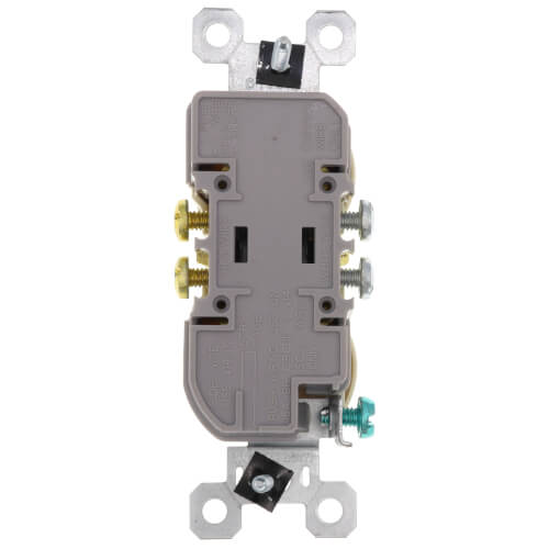 Tamper-Resistant Duplex Receptacle, NEMA 5-15R - Light Almond (15A, 125V)