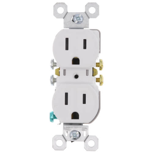Tamper-Resistant Duplex Receptacle, NEMA 5-15R - White (15A, 125V)