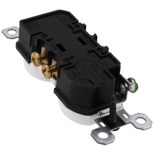 Weather-Resistant Duplex Receptacle, NEMA 5-15R - White (15A, 125V)