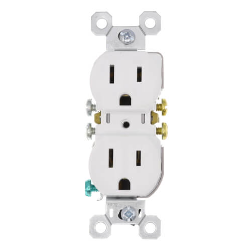 Duplex Receptacle - White (15A, 125V)