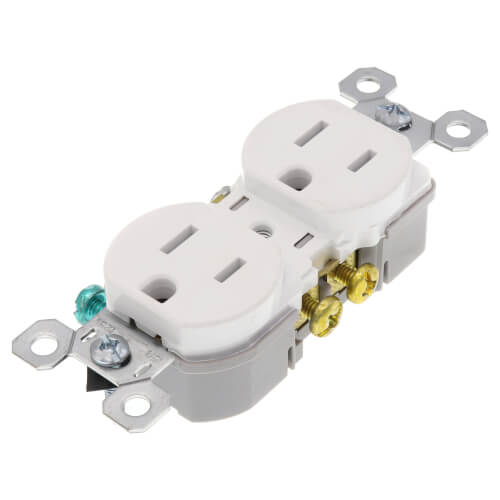 Duplex Receptacle - White (15A, 125V)