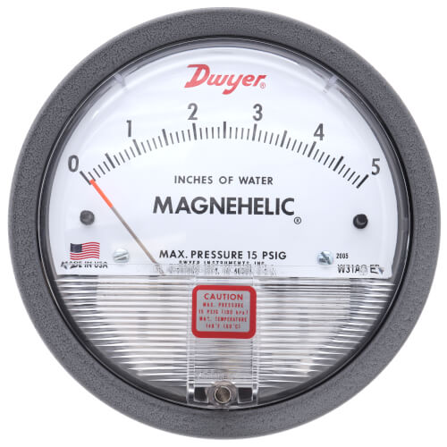 2000 Series Differential Pressure Gauge (0 - 5" W.C.)