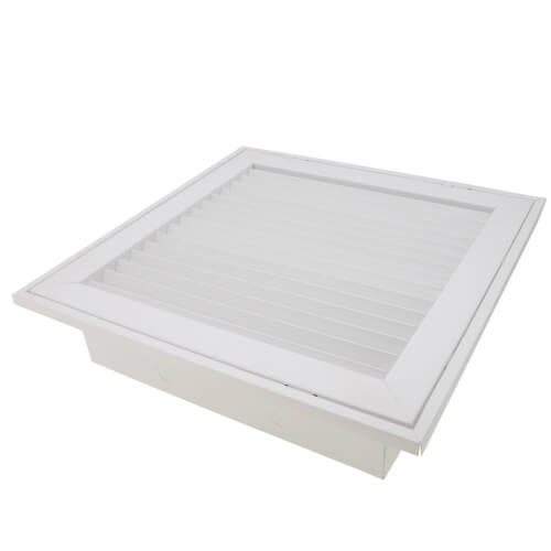 12" x 12" (Wall Opening Size) White Steel Fixed-Bar Filter Grille (96AFB2 Series)