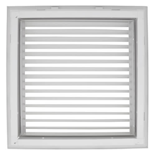 12" x 12" (Wall Opening Size) White Steel Fixed-Bar Filter Grille (96AFB2 Series)