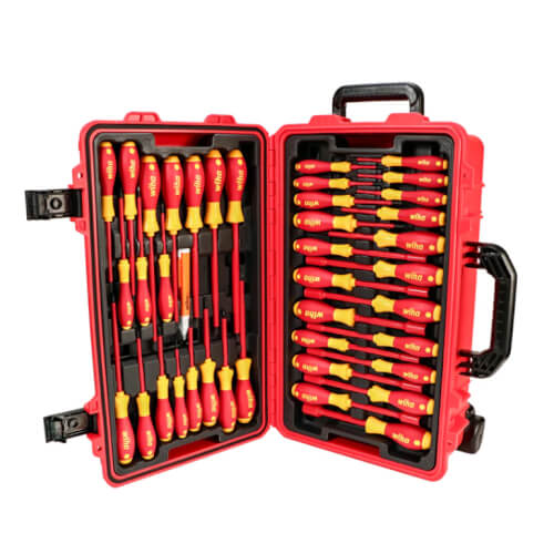 80-Piece Master Electrician's Insulated Tools Set In Rolling Hard Case