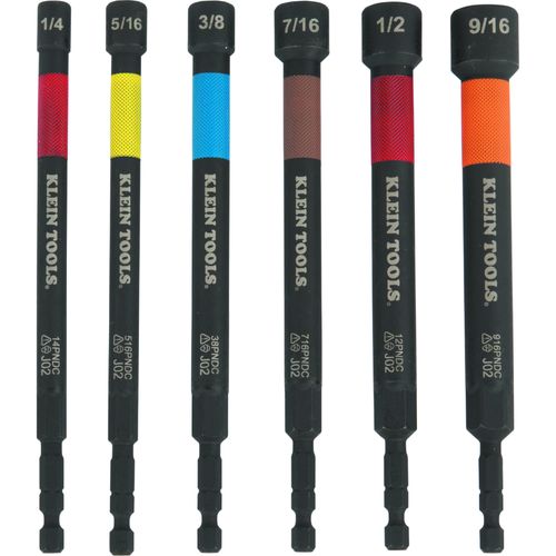 6-Piece Color-Coded Nut Setters Set - SAE