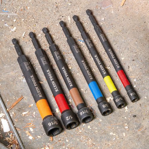 6-Piece Color-Coded Nut Setters Set - SAE 7 6-Piece Color-Coded Nut Setters Set - SAE